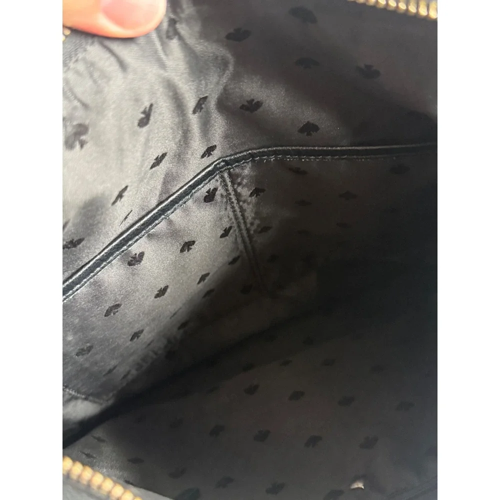 Kate Spade New York Black Pebbled Leather Crossbody Bag Gold Hardware - Picture 7 of 10